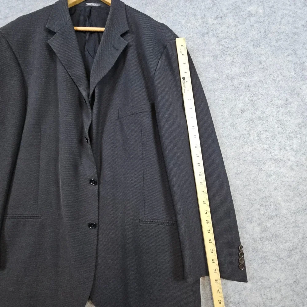 Zanetti Vitale Barberis Canonico Men's Gray Nailhead Blazer Size 48L (60L‎ EU)